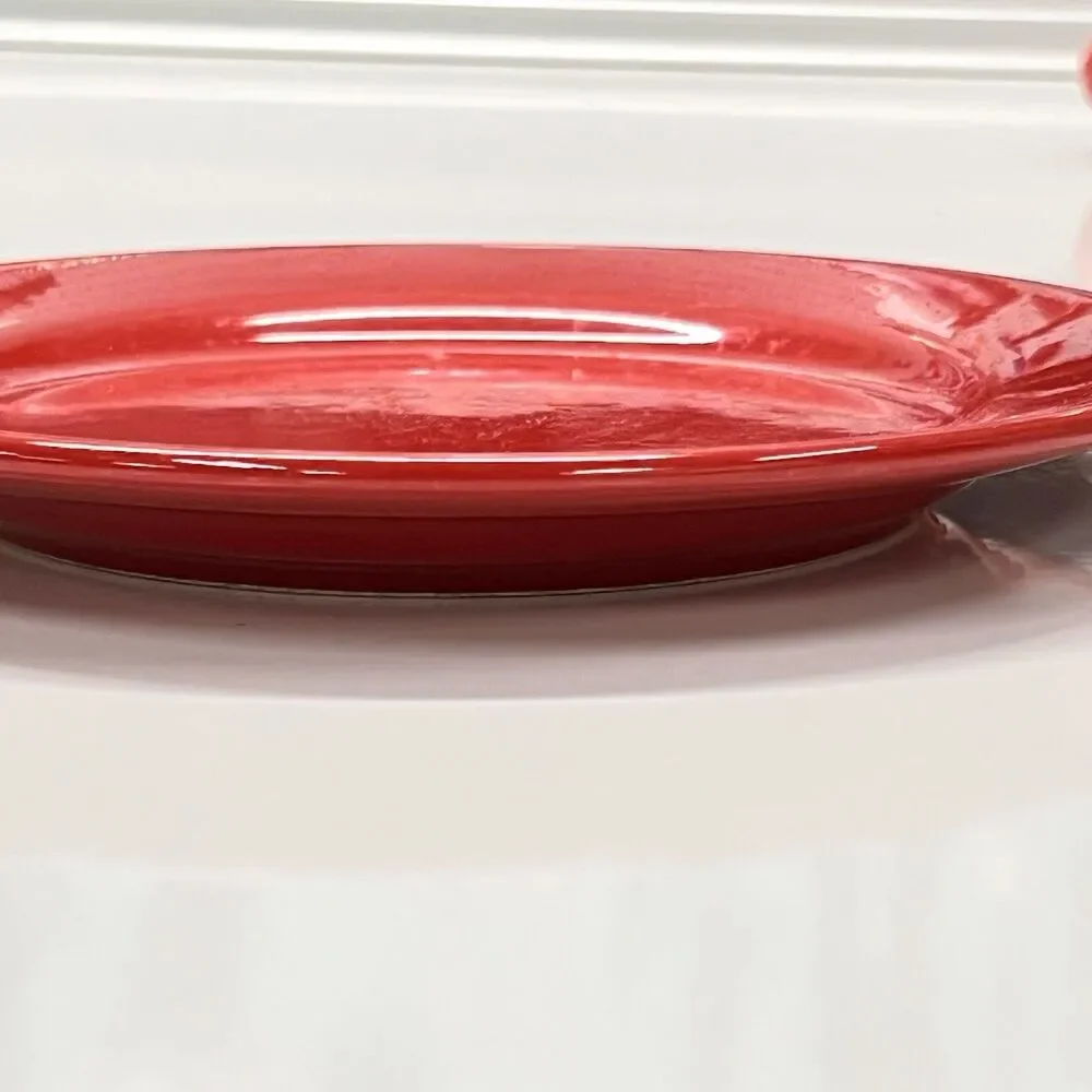 Vintage Waechtersbach Germany Plates Set 3 Red Orange Yellow 8” MCM